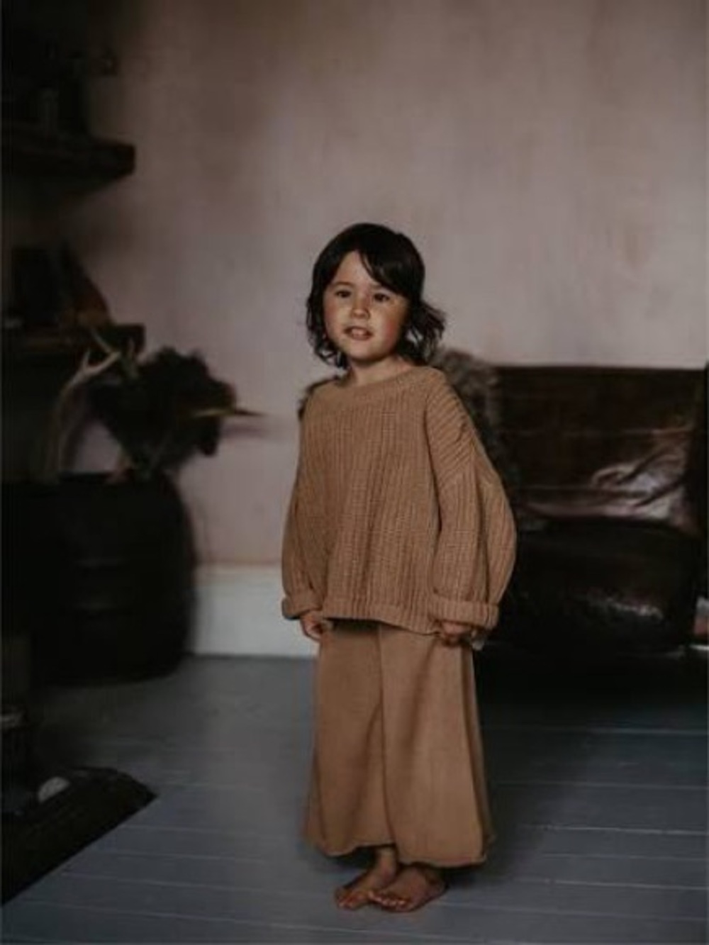 NWT The Simple Folk Chunky Sweater 100% Organic Cotton Caramel